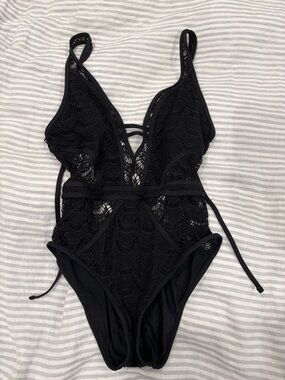 BECCA Black Lace One-Piece Swimsuit